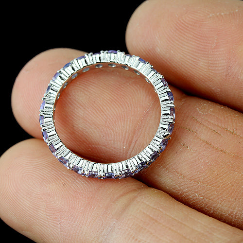 Tansanit Eternity Ring Silber weißvergoldet - INARA