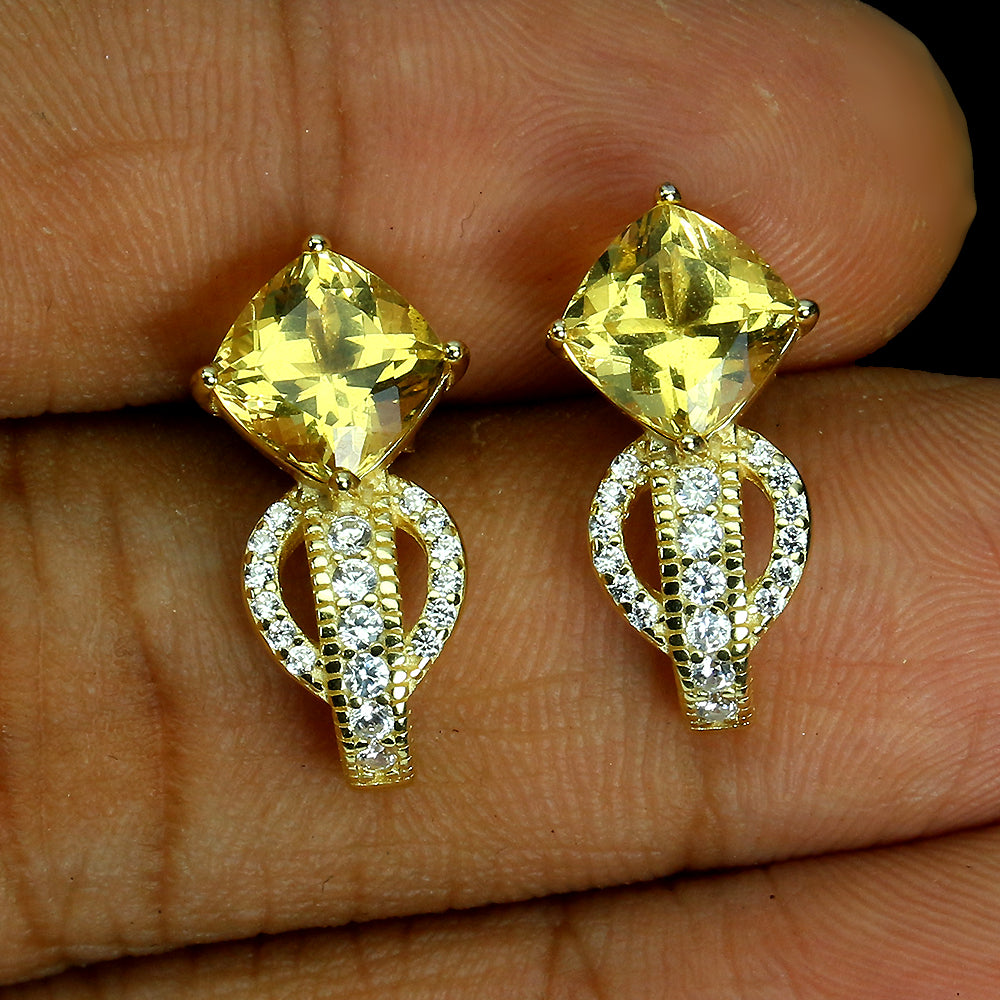 Boucles d'Oreilles Béryl Jaune