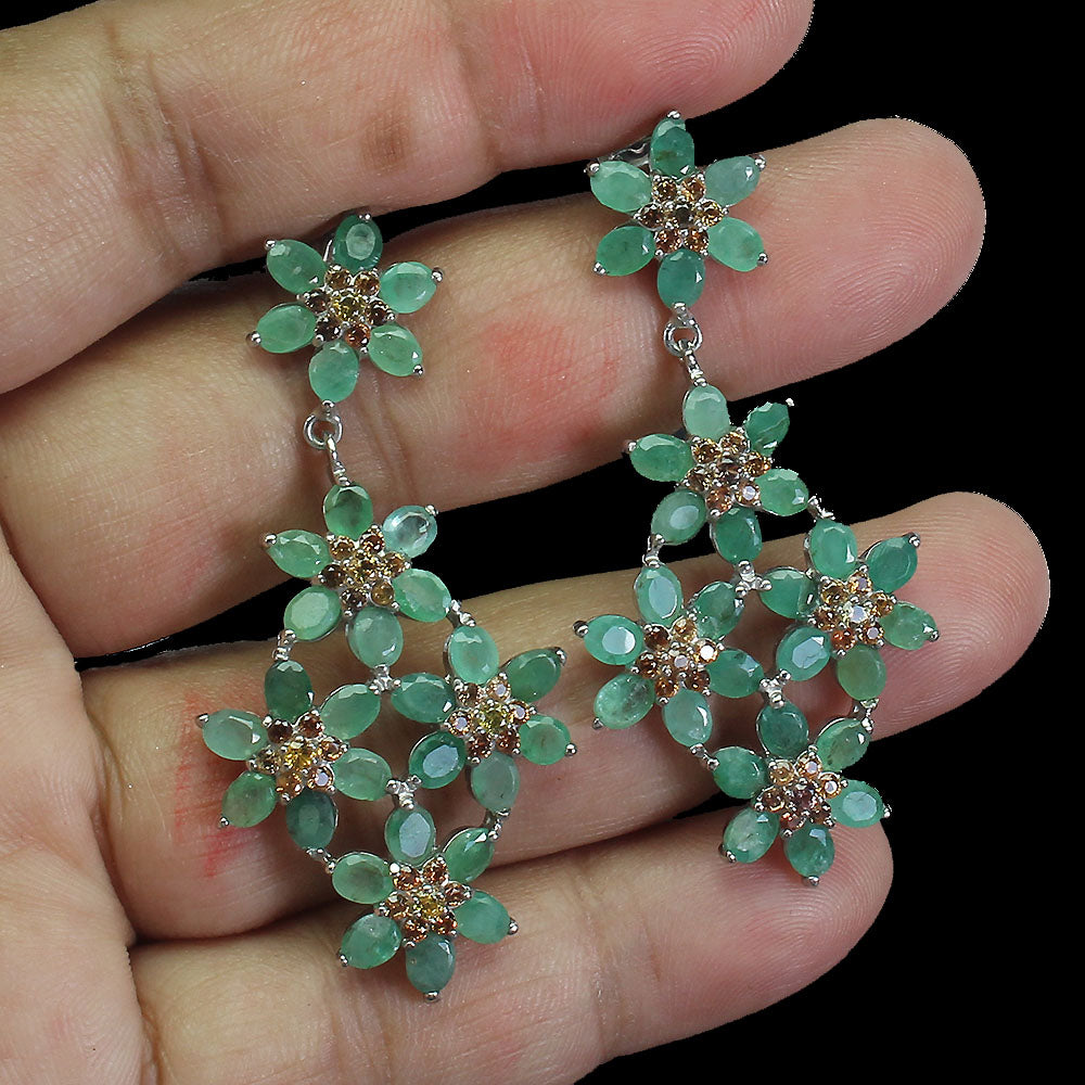 Smaragd Saphir Ohrringe