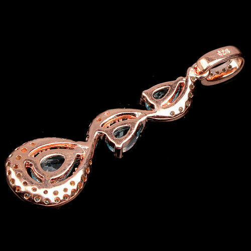 Hemel-blauwe topaas hanger