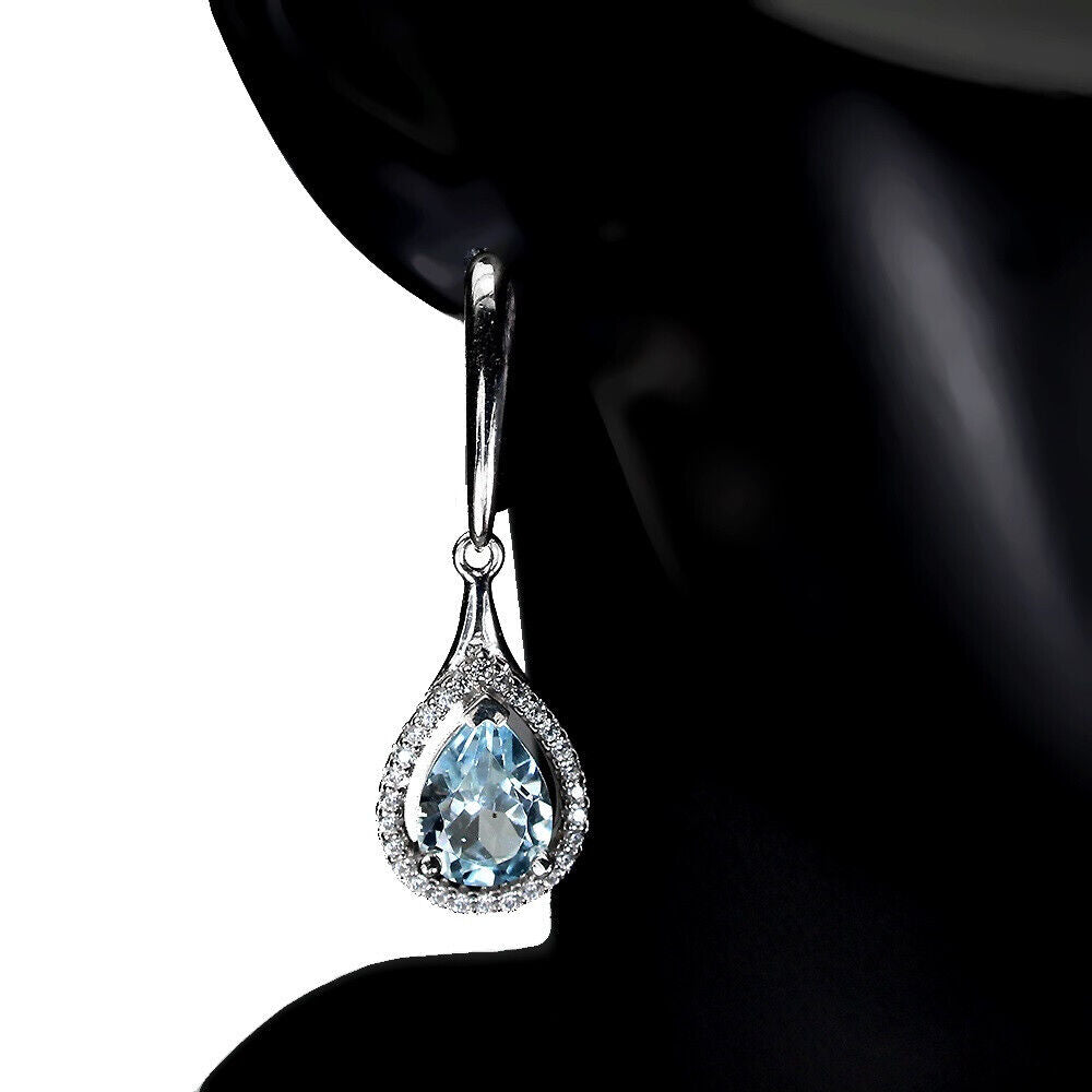 Sky Blue Topaz Earrings