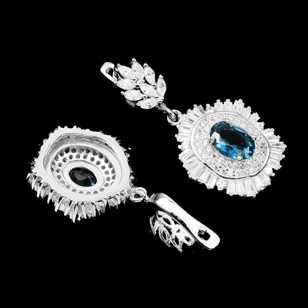 Blautopas London Blue Ohrringe