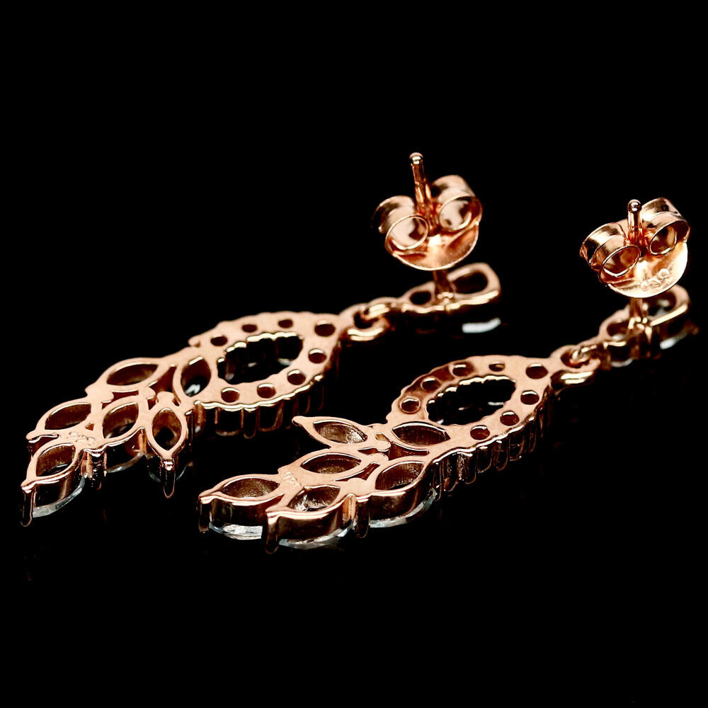 Hemel-blauwe topaas oorbellen