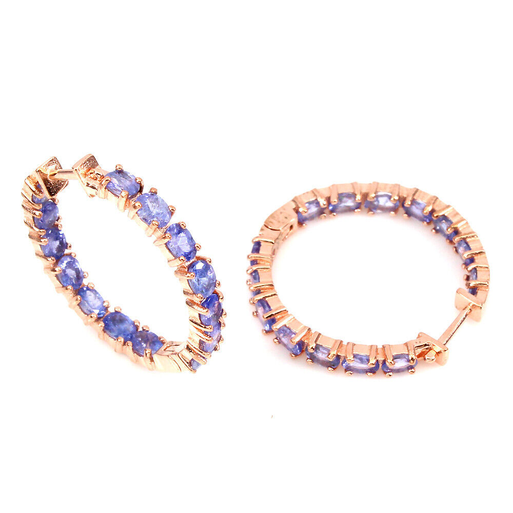 Orecchini a cerchio tanzanite