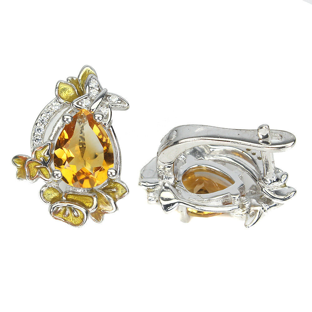Boucles d'Oreilles Citrine