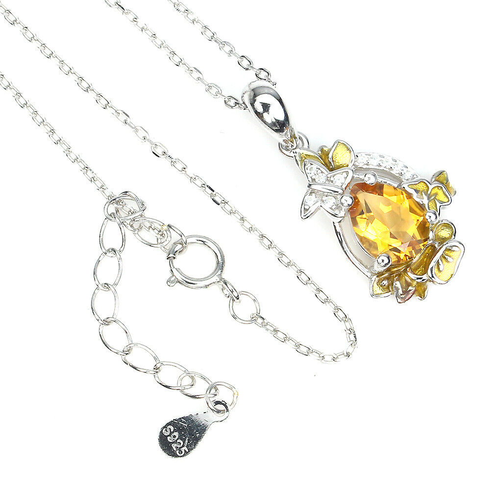 Pendentif Citrine Avec Collier
