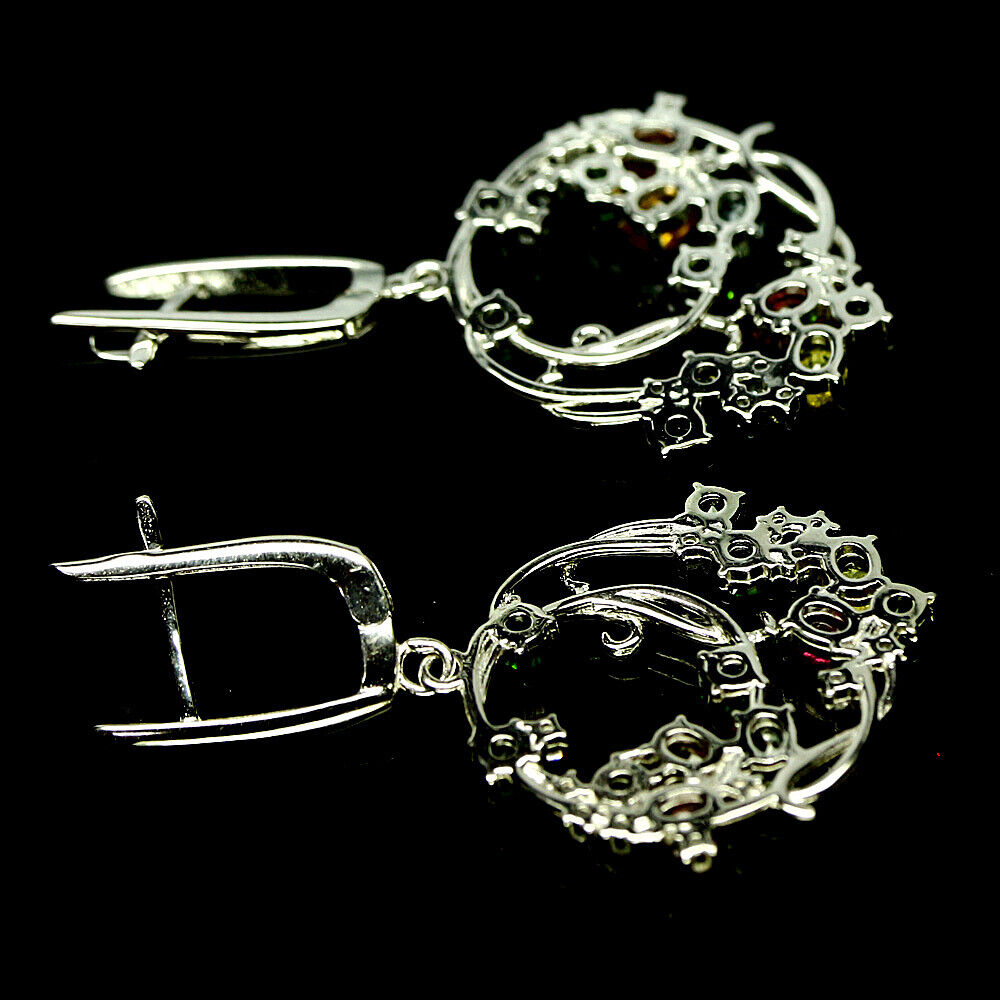 Russische Diopsied Saffier Oorbellen