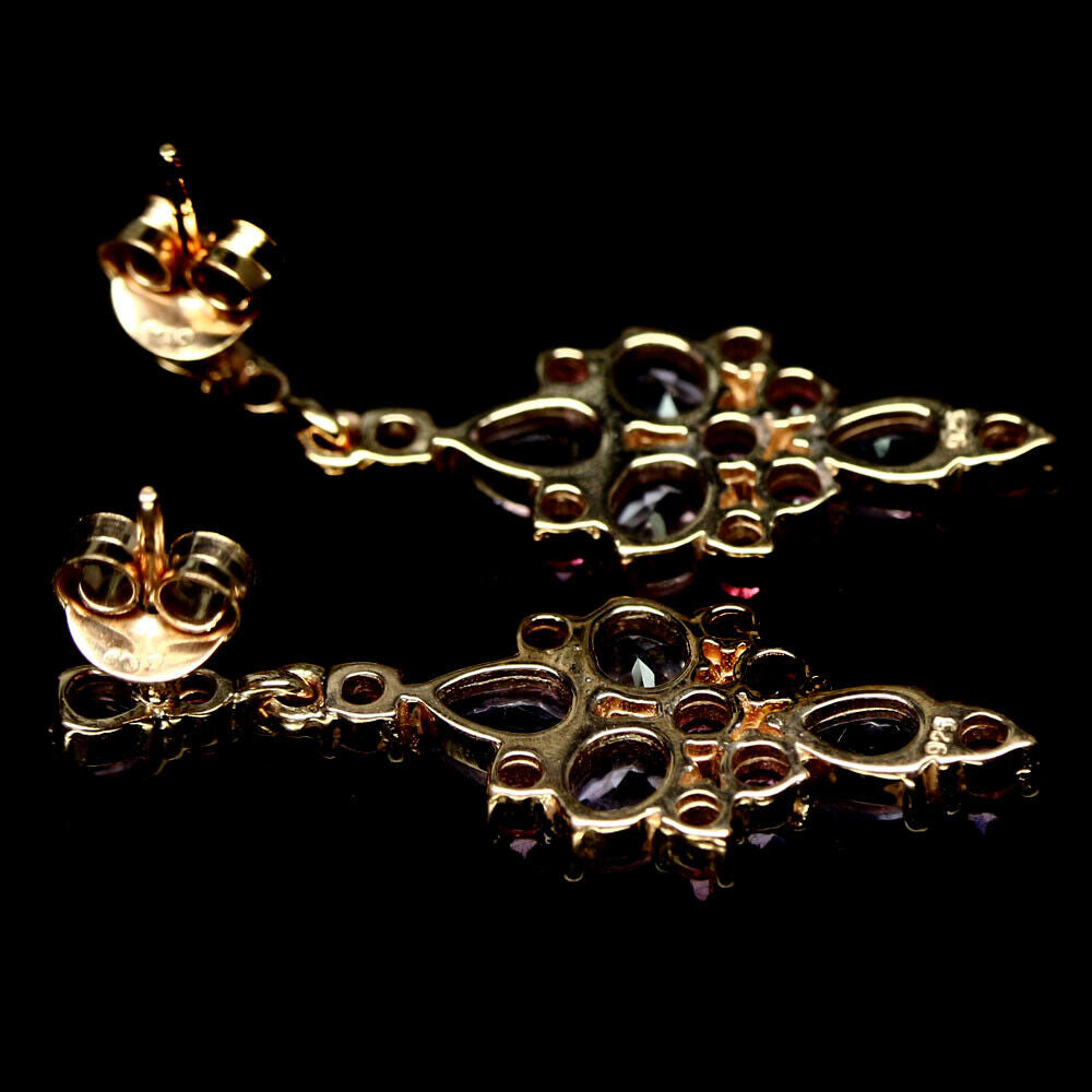 Pendientes amatista rodolita