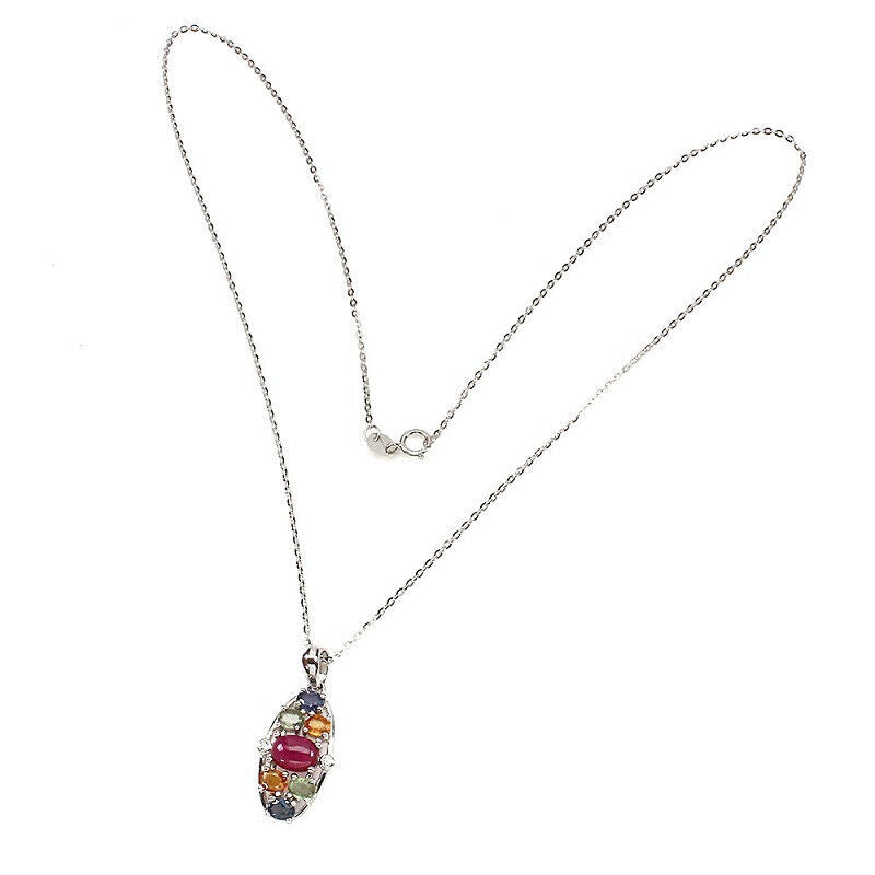 Robijn Saffier Hanger Met Ketting