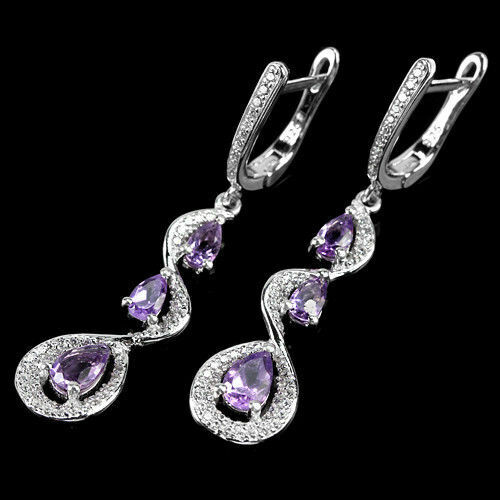 Amethyst Ohrringe Silber - INARA