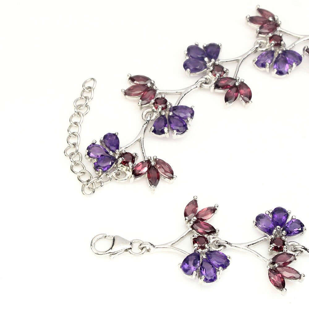 Armband Amethyst Rhodolit Silber - INARA