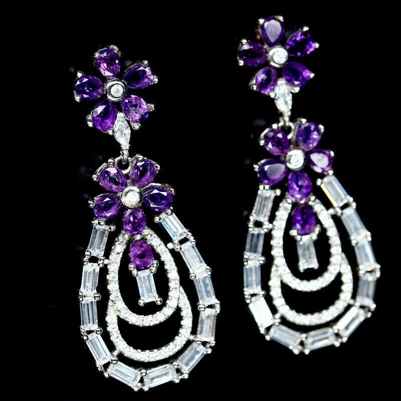 Amethyst Ohrringe Silber - INARA
