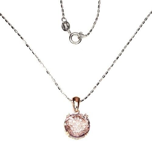 Halskette mit Anhänger Amethyst Silber bicolor vergoldet - INARA