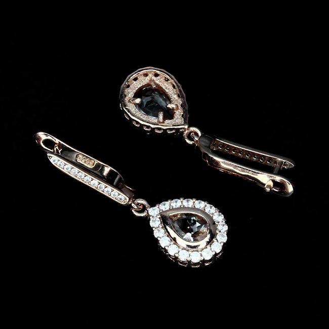 Morganit Ohrringe aus rosévergoldetem Silber - INARA