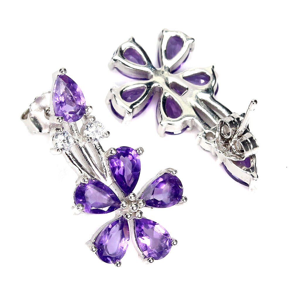 Amethyst Ohrringe Silber - INARA