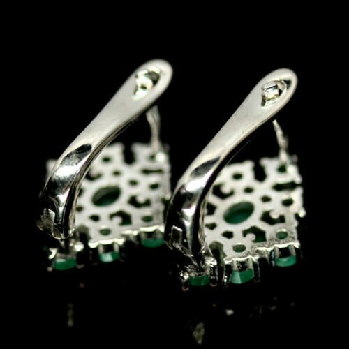 Ohrringe Smaragd 925 Silber 585 bicolor vergoldet Silber - INARA