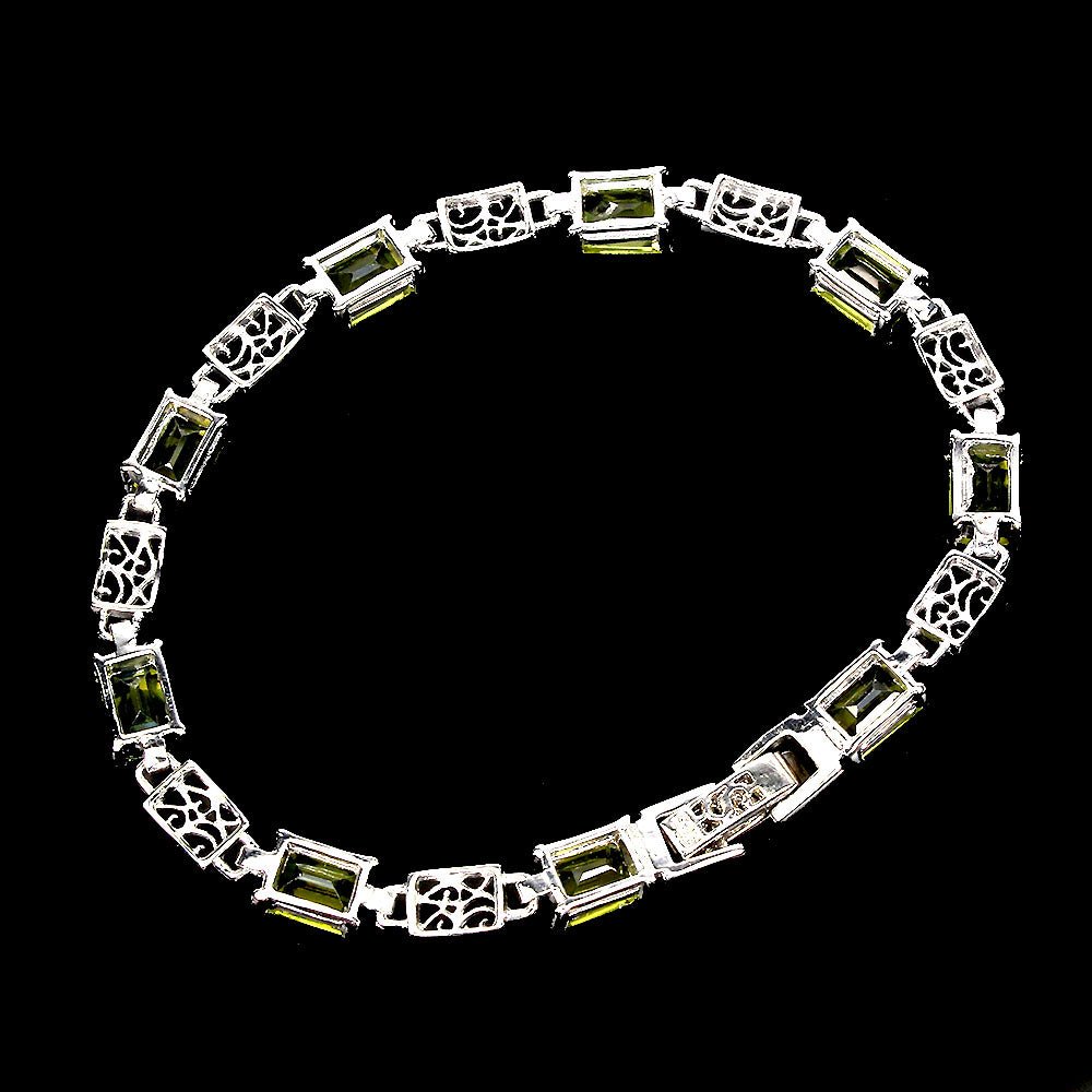 Peridot Oktagonschliff Armband Silber - INARA