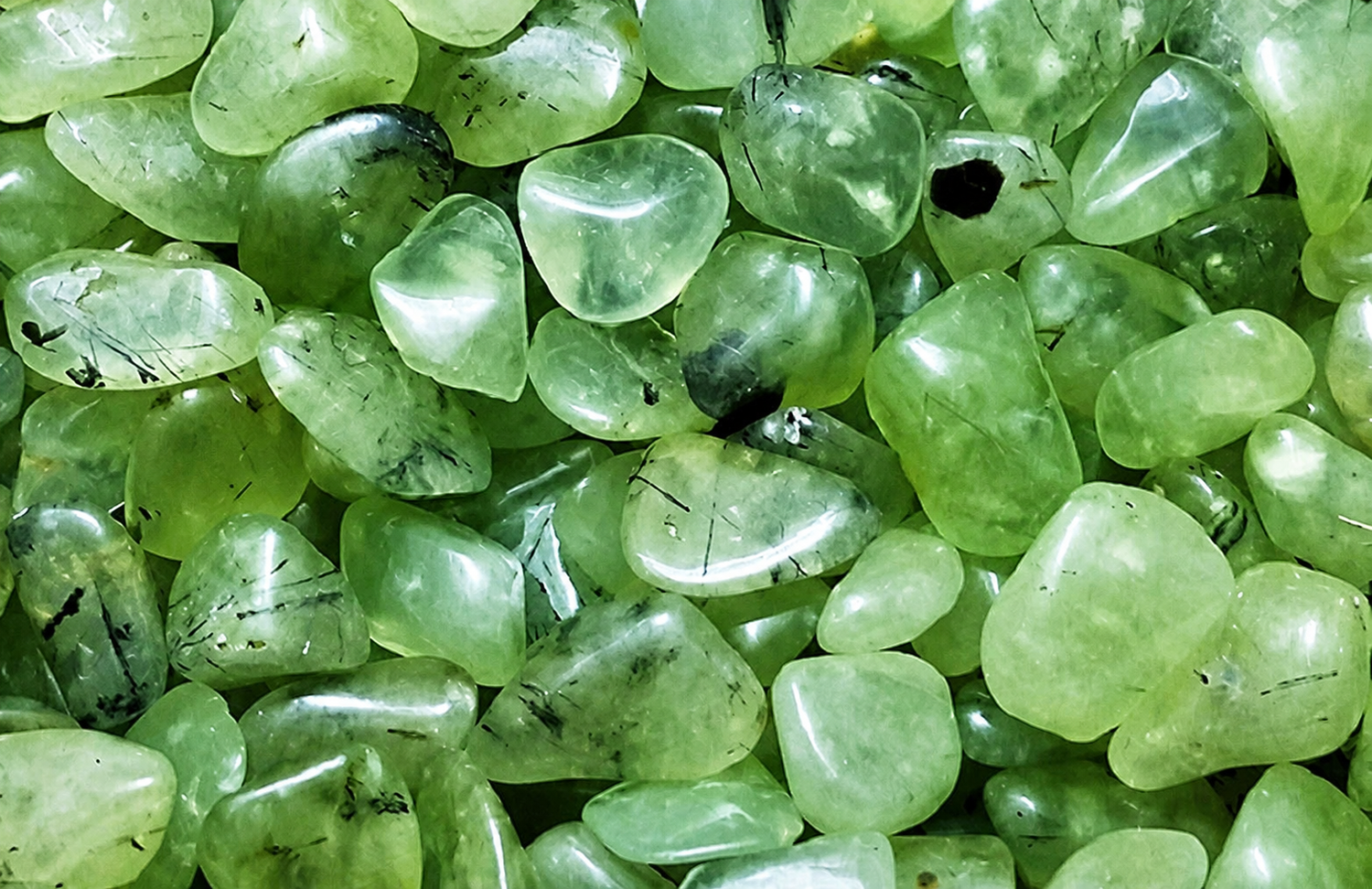 Schmuck aus Sterling Silber vergoldet mit Prehniten - INARA