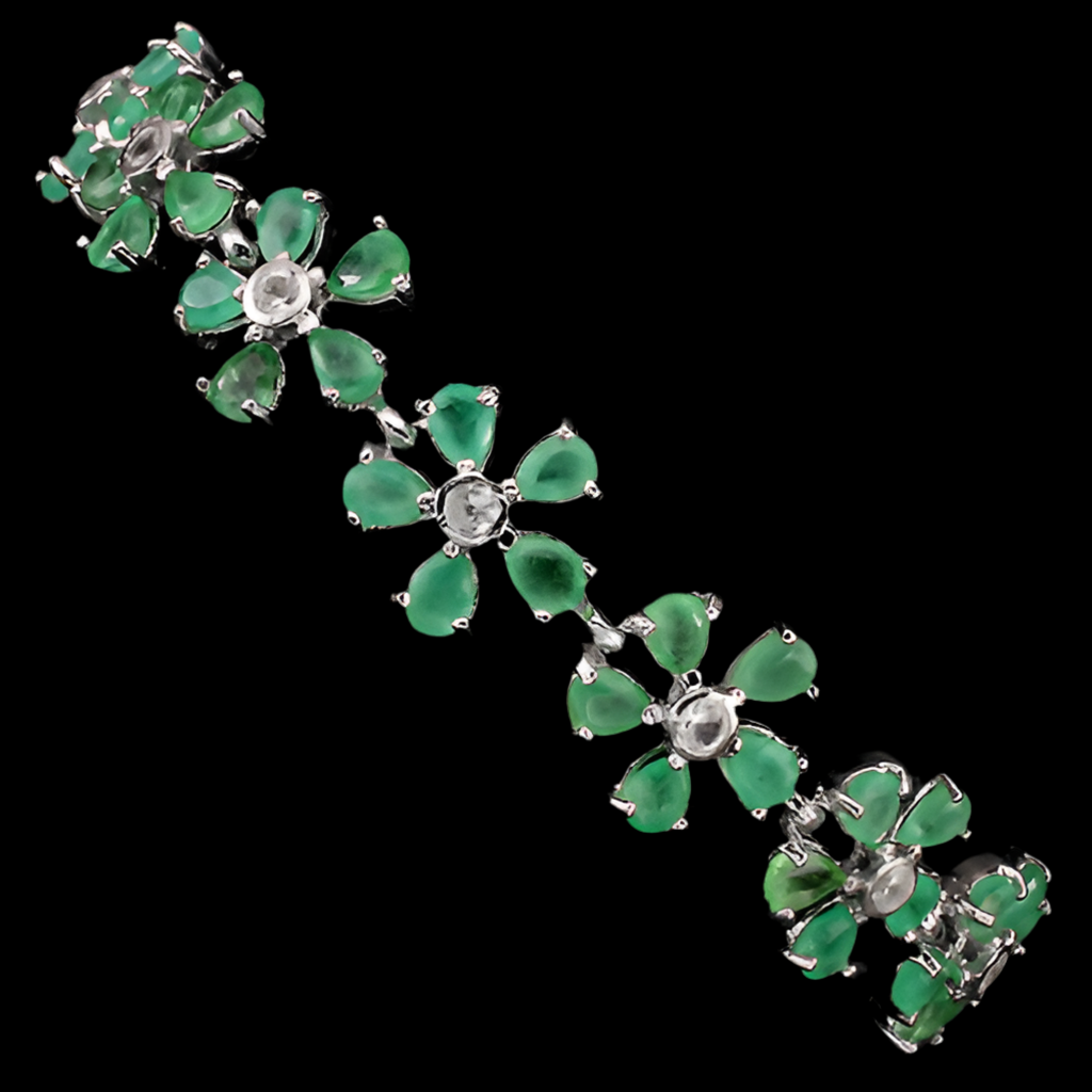 Emerald White Topaz Bracelet