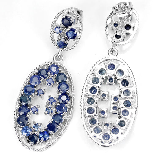 Saphir Ohrringe Silber weißvergoldet - INARA