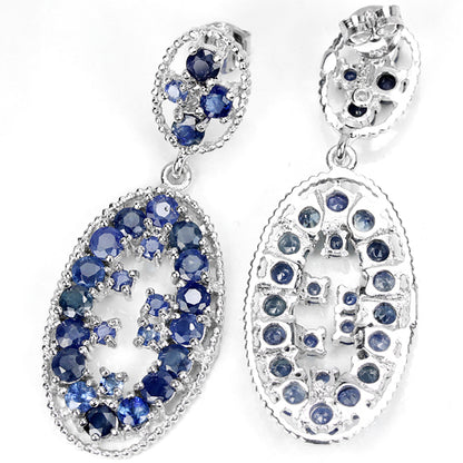 Saphir Ohrringe Silber weißvergoldet - INARA