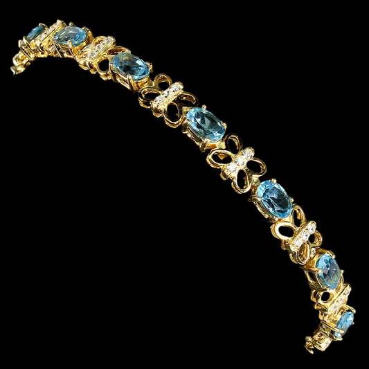 London Blue Topaz Butterfly Bracelet