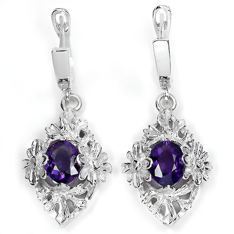 Amethyst Ohrringe Silber - INARA