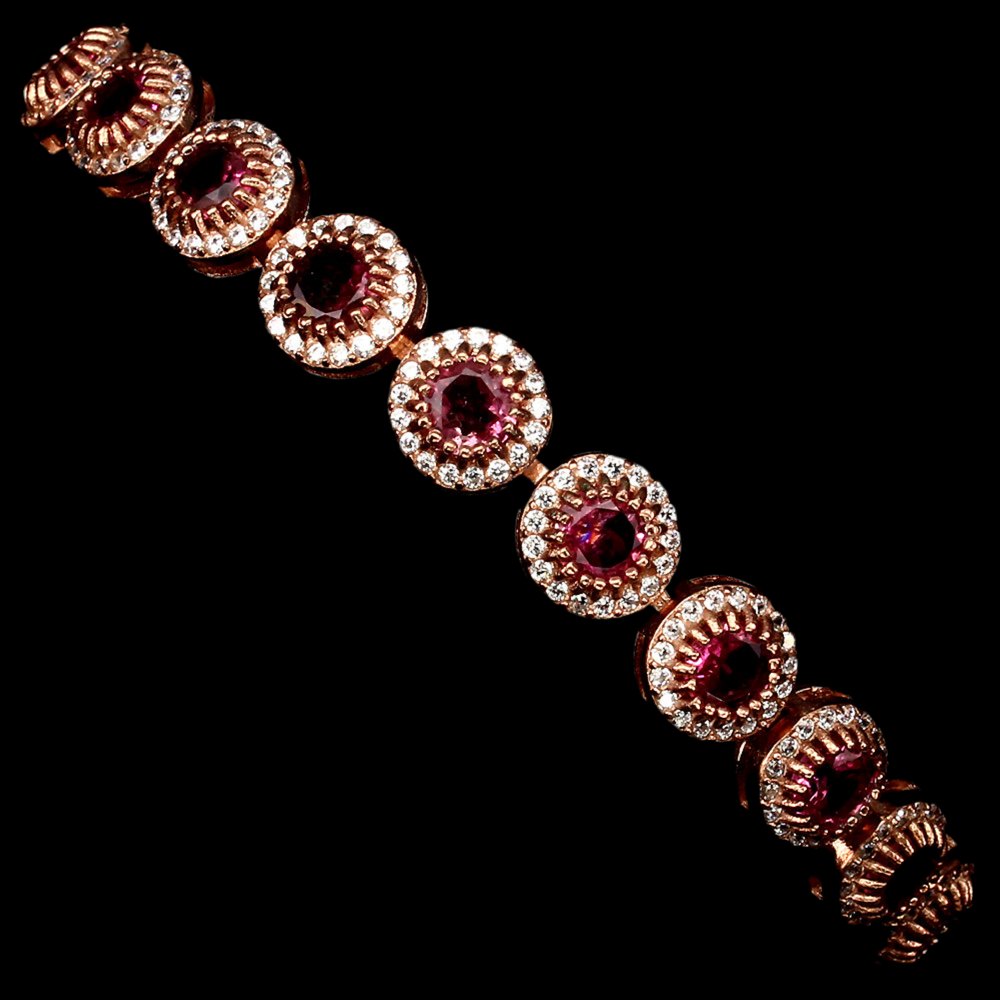 Turmalin Armband aus rosévergoldetem Silber - INARA