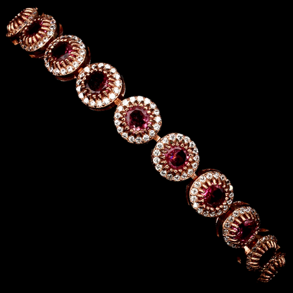 Turmalin Armband aus rosévergoldetem Silber - INARA