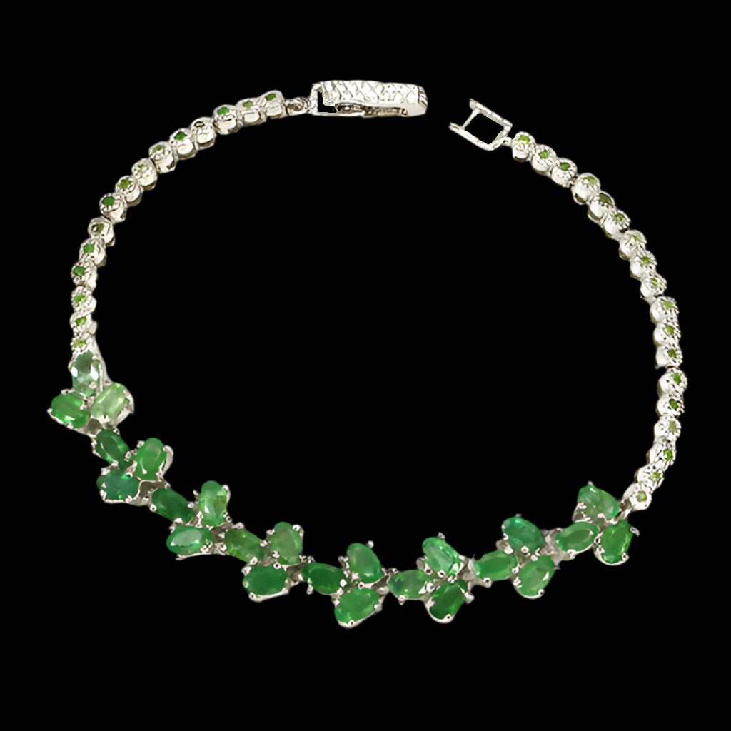 Bracelet Tsavorite Émeraude