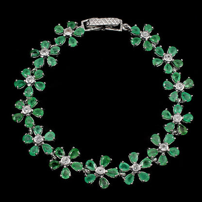 Emerald White Topaz Bracelet