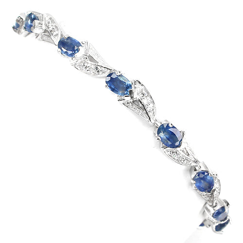 Saphir Armband aus weißvergoldetem Silber - INARA