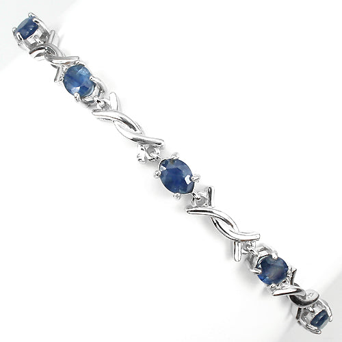 Saphir Armband Sterlingsilber weißvergoldet - INARA