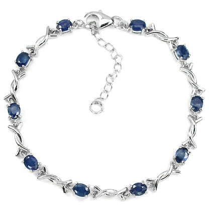 Saphir Armband Sterlingsilber weißvergoldet - INARA