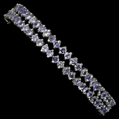 Tansanit Armband Silber weißvergoldet - INARA