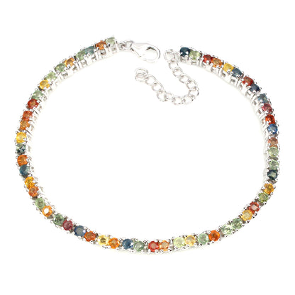 Saphir Armband Silber weißvergoldet - INARA