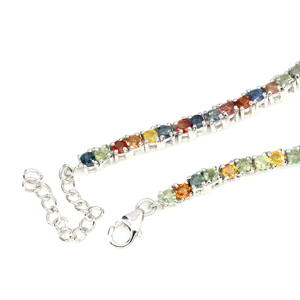 Saphir Armband Silber weißvergoldet - INARA