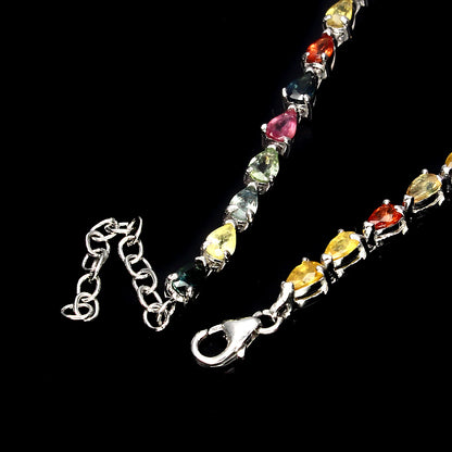 Saphir Armband Silber weißvergoldet - INARA - Detailansicht 2