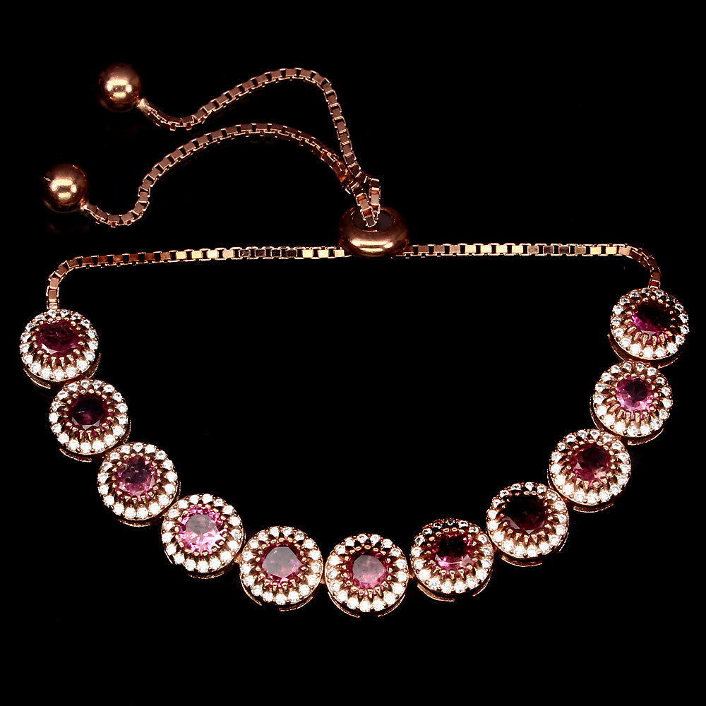 Turmalin Armband aus rosévergoldetem Silber - INARA