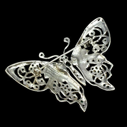 Smaragd Markasit Schmetterling Brosche