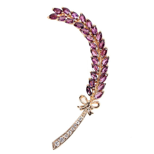 Rhodolit Brosche Silber rosévergoldet - INARA