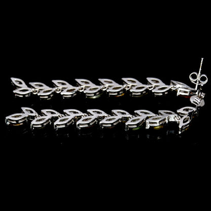 Turmalin Ohrringe aus weißvergoldetem Silber - INARA