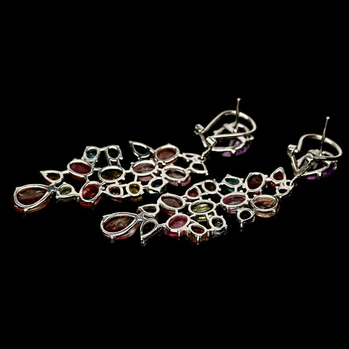 Turmalin Amethyst Ohrringe Silber weißvergoldet - INARA