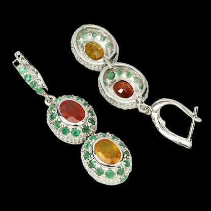 Saphir Smaragd Ohrringe