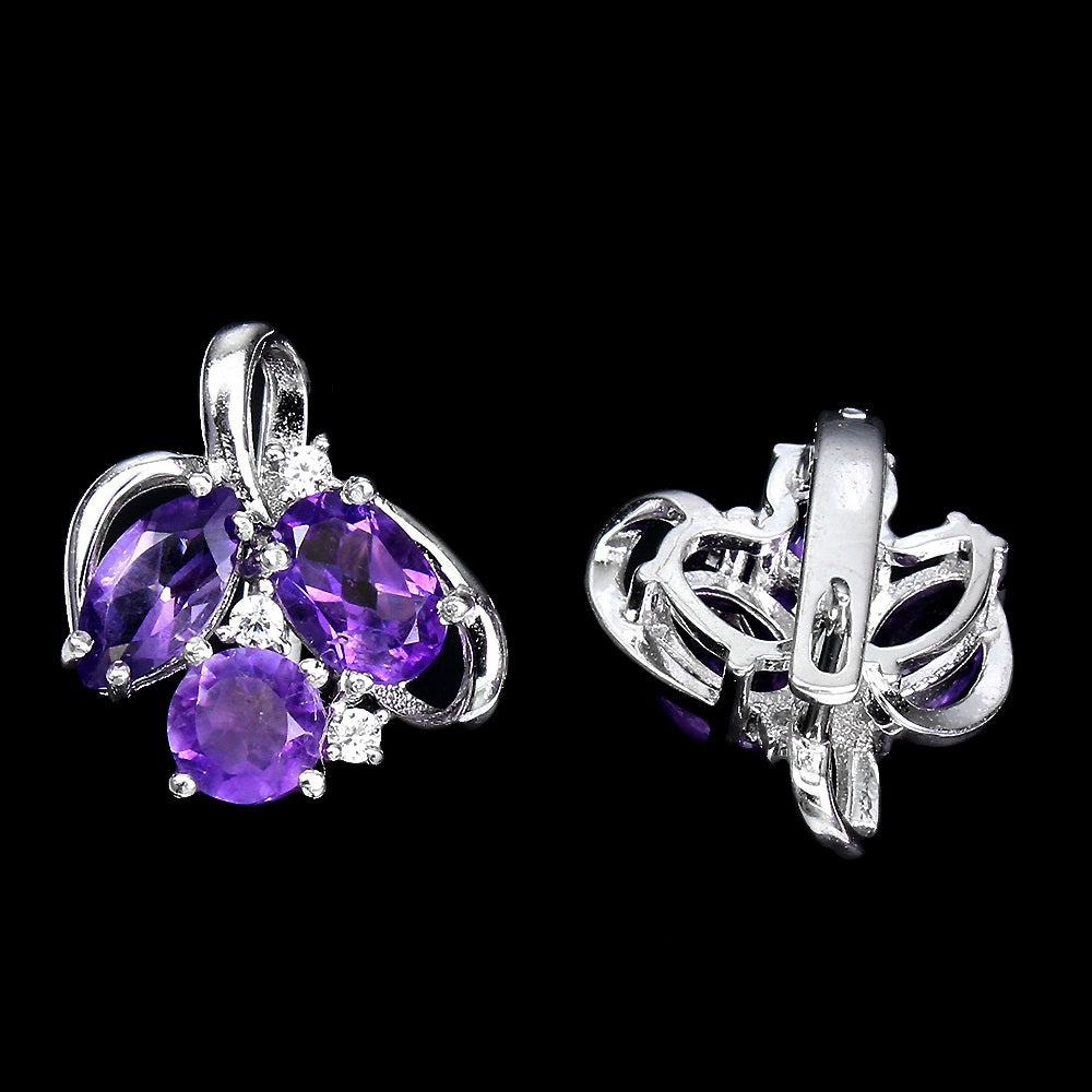 Amethyst Ohrringe Silber - INARA