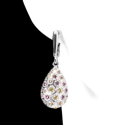 Saphir Amethyst Ohrringe Silber weißvergoldet - INARA