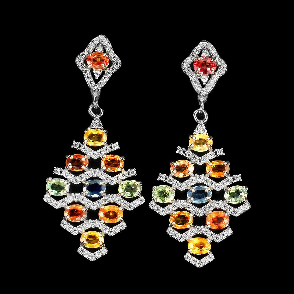 Saphir Ohrringe Silber weißvergoldet - INARA