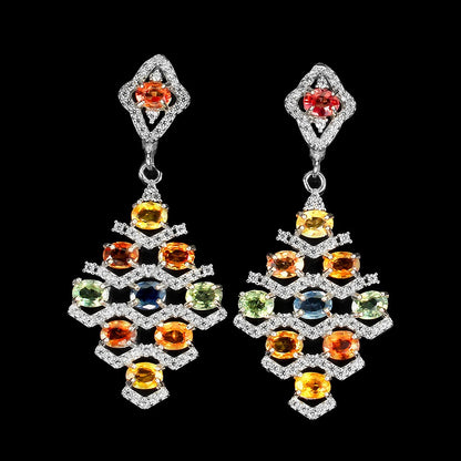 Saphir Ohrringe Silber weißvergoldet - INARA