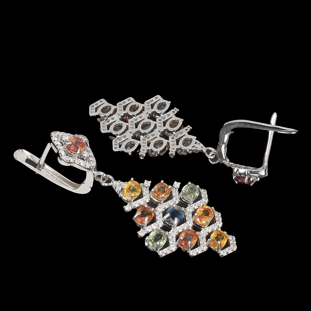 Saphir Ohrringe Silber weißvergoldet - INARA