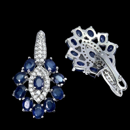 Saphir Ohrringe Silber weißvergoldet - INARA